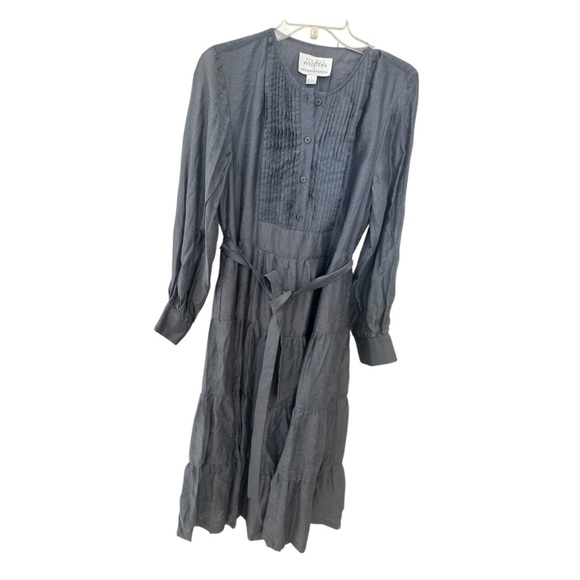 Anthropologie Charcoal Long-Sleeve Dress - Picture 2 of 8